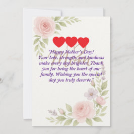 Blommigt Mor's Day Card Julkort