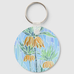 Blommigt Mosaic Design Nyckelring