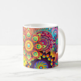Blommigt mosaik kaffemugg