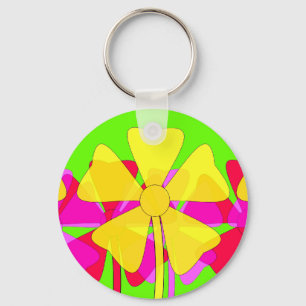 Blommigt Motif Nyckelring