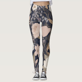 Blommigt Motif Yoga Leggins Leggings
