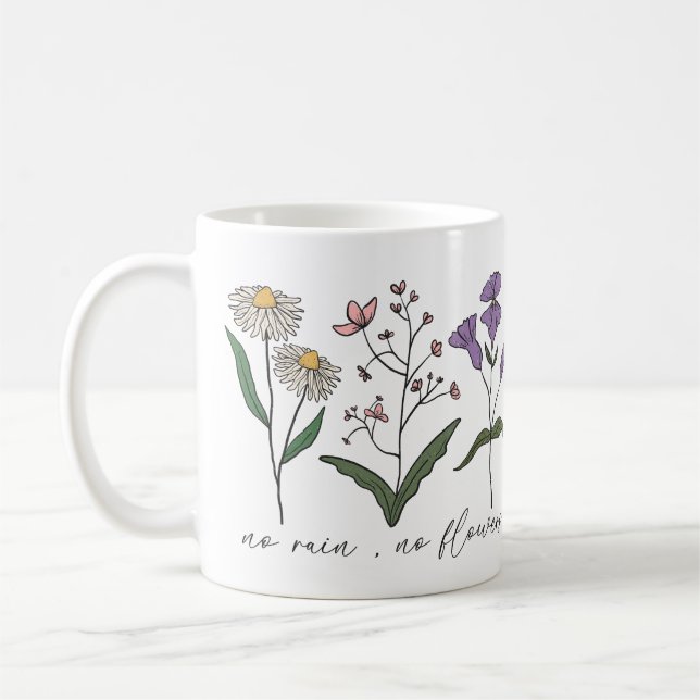 Blommigt Motivering | Ingen regn, inga blommor | G Kaffemugg (Vänster)
