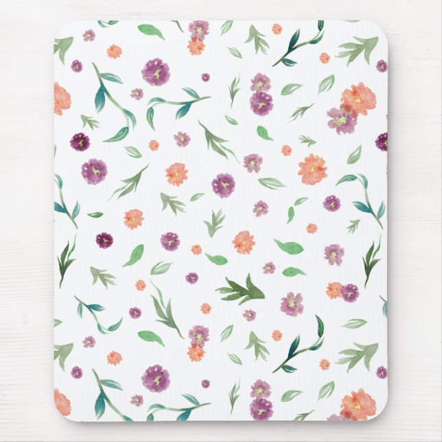 Blommigt Mouse Pad för henne | Office Gift för Mam Musmatta (Framsidan)