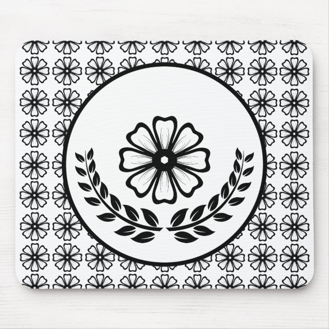 Blommigt - Mousepad Musmatta (Framsidan)