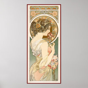 Blommigt. Mucha Poster
