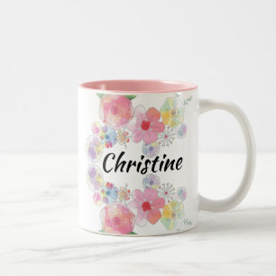 Blommigt Mugg - Christine