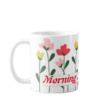 blommigt mugg vid morgonen mugg