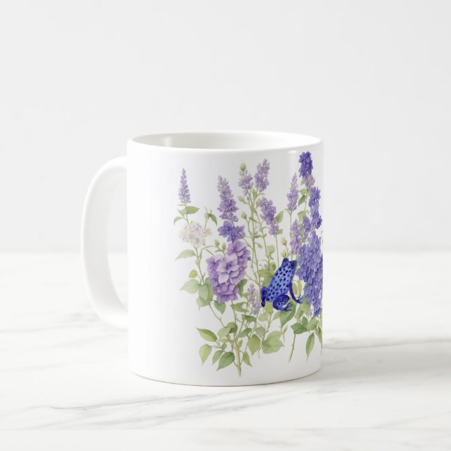 Blommigt mugg, vildblommor, boho-vårsblommor kaffemugg (Framsida vänster)