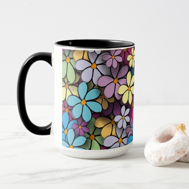 Blommigt Mulicolor Mugg (Med munk)