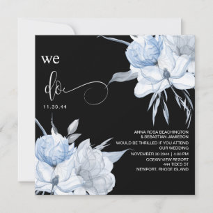 *~* Blommigt Muted Blue Bouquet AR15 QR OSA BRÖLLO Inbjudningar