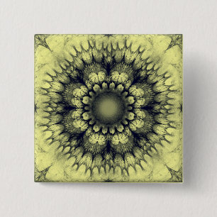 Blommigt mystisk ornament knapp