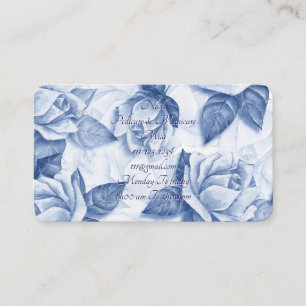 blommigt nagelsalong visitkort