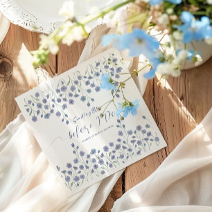 Blommigt något blått innan jag gör Möhippa Pappersservett