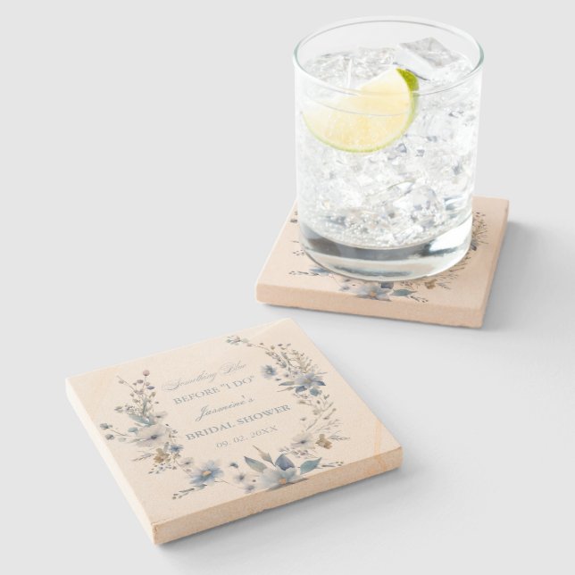 Blommigt Något blått innan jag gör Möhippa Stenunderlägg (Sidan)