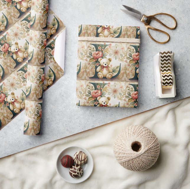 BLOMMIGT NALLE BREV L PRESENTPAPPER (Hantverk)