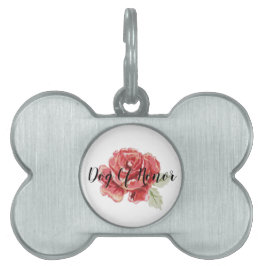 Blommigt namn id ID-bricka husdjur