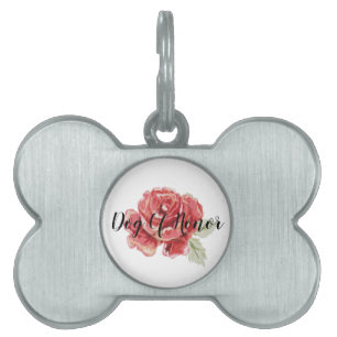 Blommigt namn id ID-bricka husdjur