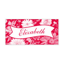 Blommigt Namn Self Inking Rubber Frimärke Självfärgande Stämpel