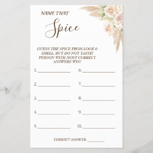 Blommigt Namn som Spice Möhippa-spelkort Flygblad