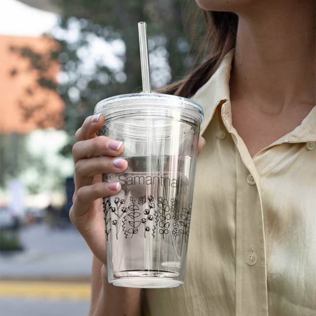 Blommigt Namn Take Away Mugg (Skapare uppladdad)