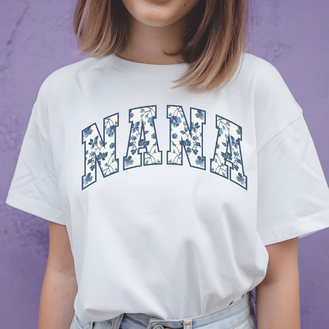 Blommigt Nana Shirt, födelsedagspresent för mormöd T Shirt (nana floral shirt, floral nana gift, nana Christmas gift, nana birthday gift, shirt for nana)