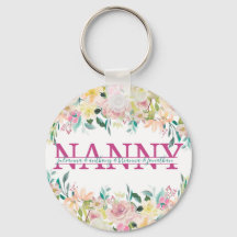 Blommigt Nanny delade Monogram med barnbarn namn