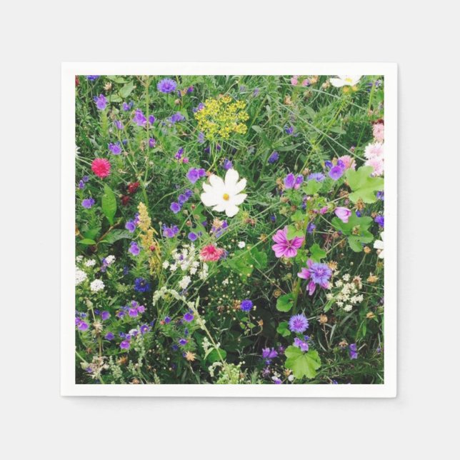 Blommigt Napkins Pappersservett (Framsidan)