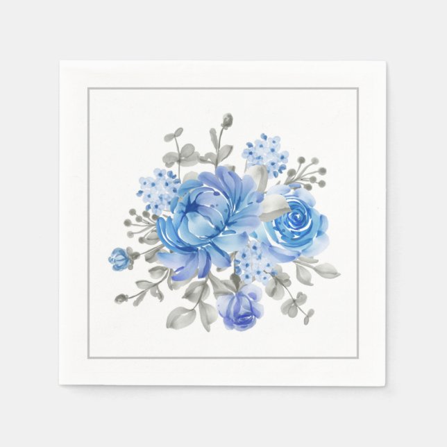 Blommigt Napkins Pappersservett (Framsidan)