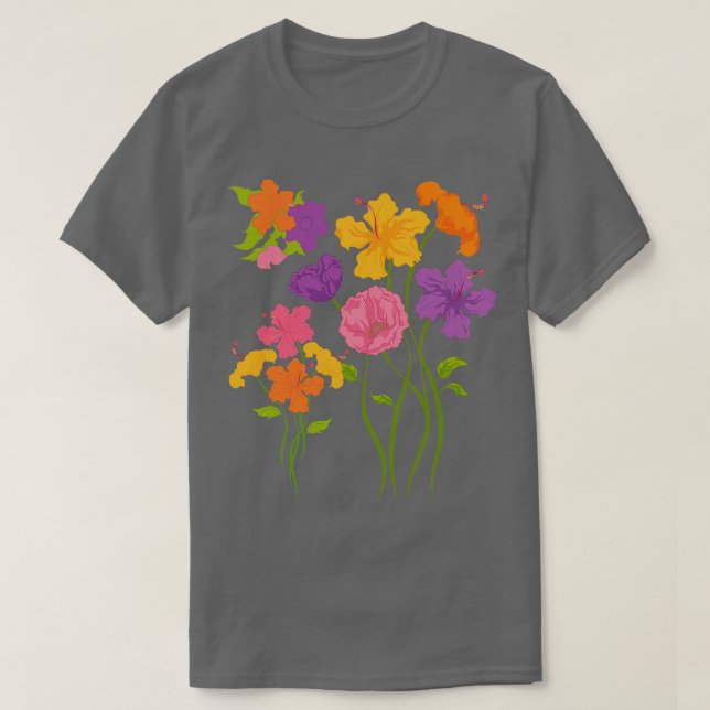 Blommigt Natur Blommor Blommar Wildblommor Botanic T Shirt (Design framsida)