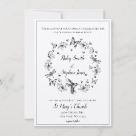 Blommigt Natur - Formell bröllopsinbjudan Inbjudningar