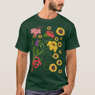 Blommigt Nature Plants Botany Wildblommor Botanica T Shirt