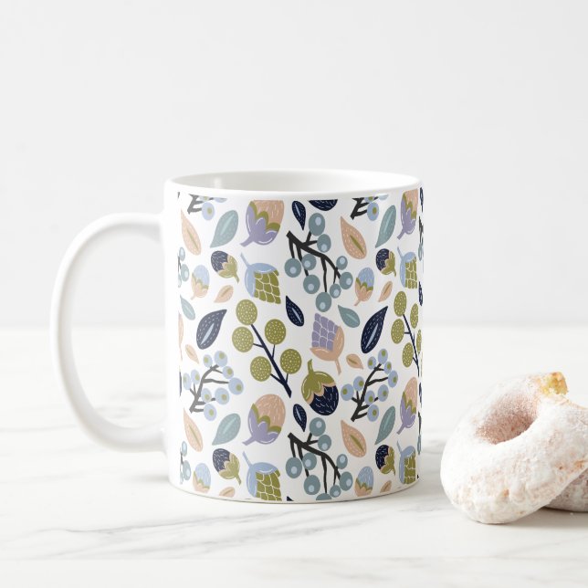 Blommigt, naturinspirerad Mugg (Med munk)