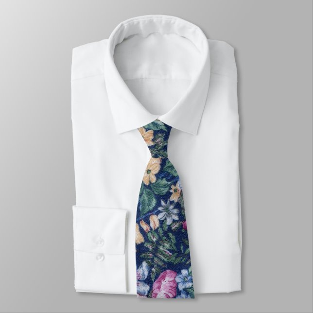 Blommigt Neck Tie Slips (Bunden)