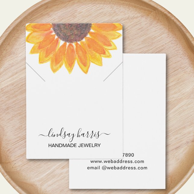 Blommigt Necklace Juelry Visning Card Visitkort (Skapare uppladdad)