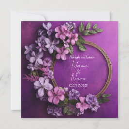 Blommigt Nikkah-inbjudan Inbjudningar
