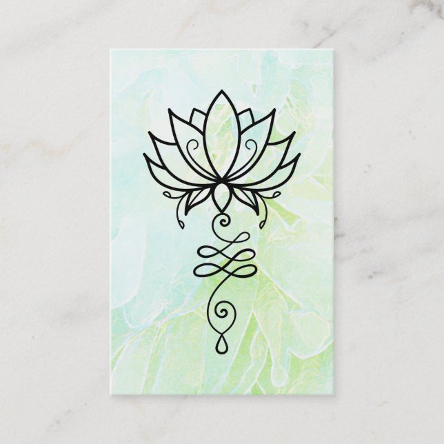 *~* Blommigt Nirvana Helig Geometry Yoga Lotus Visitkort (Framsida)