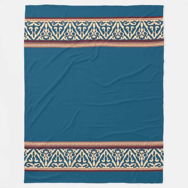 Blommigt nomadic Central Asian Fleece Blanket (Framsidan)