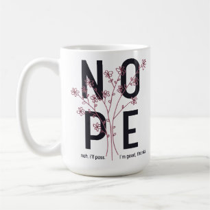 Blommigt Nope Kaffemugg