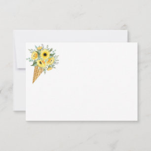 Blommigt Note Card Anteckningskort