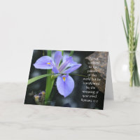 Blommigt Note w/ Scripture Verse from Romans (blan