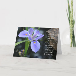 Blommigt Note w/ Scripture Verse from Romans (blan Kort