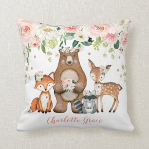  Blommigt Nursery Forest Animals Kudde
