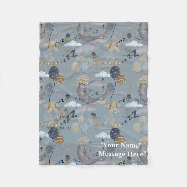Blommigt Nursery Skriv ut Ull Baby Blanket Fleecefilt (Framsidan)