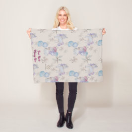 Blommigt Nursery Whimsical print Baby Blanket Fleecefilt