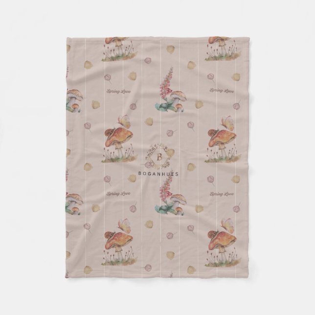 Blommigt Nursery Whimsical print baby filt (Framsidan)