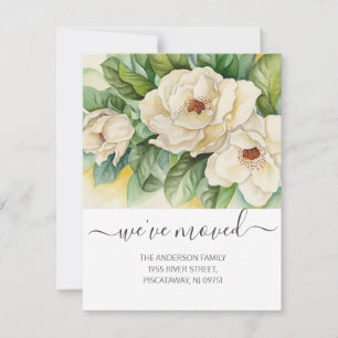 Blommigt Ny adress Magnolia Flytta Meddelande