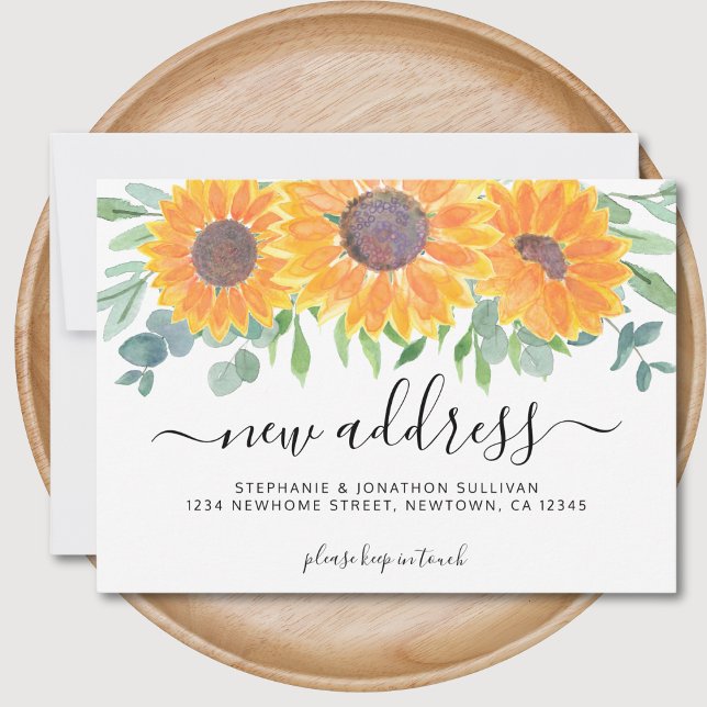 Blommigt Nytt adress meddelande om Flytta (Skapare uppladdad)