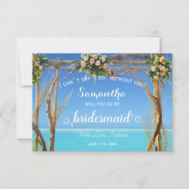 Blommigt Ocean Summer Beach Wedding Arch Bridesmai Inbjudningar