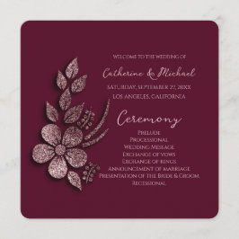 Blommigt och Burgundy i den moderna Eleganten Ro G Program