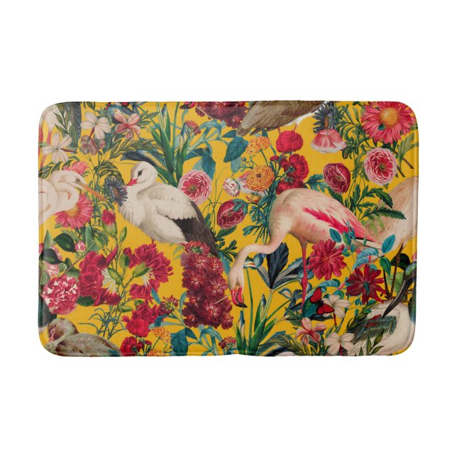 BLOMMIGT OCH FÅGLAR XVIII BADRUMSMATTA (Framsidan)